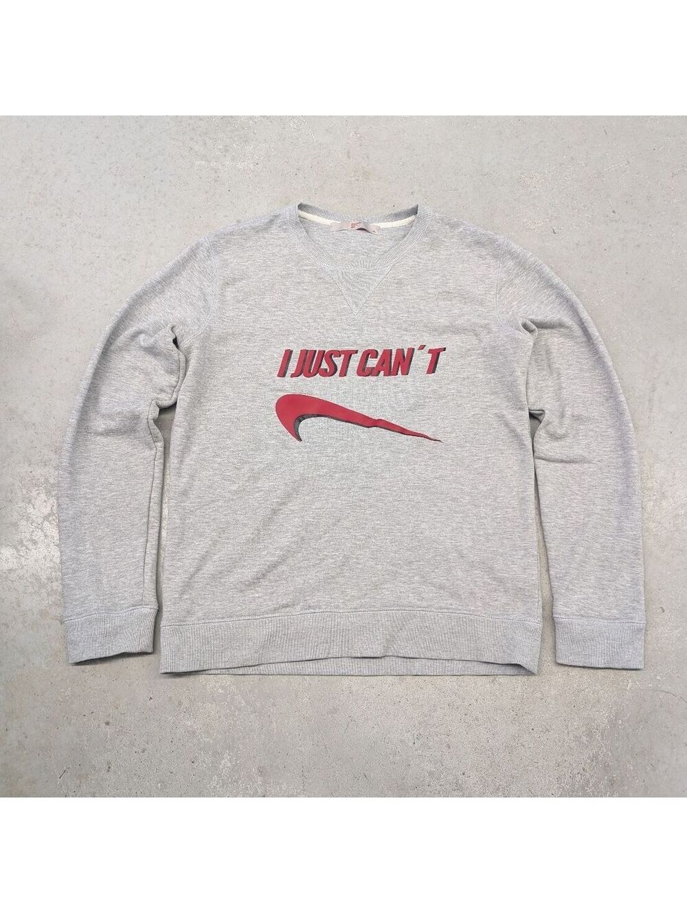 8 Seconds I Just Can't Nike Spoof Korean Streetwear Sweater